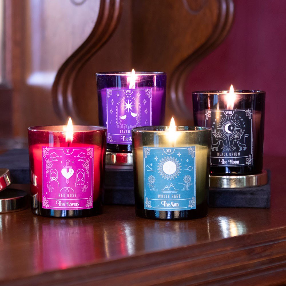 Something Different - The Lovers Tarot Red Rose Scented Candle - Multicolours